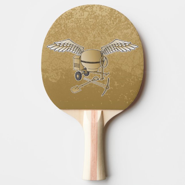 Betongblandare beige pingisracket (Framsidan)