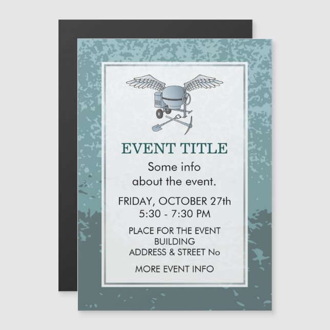 Betongblandare, blått grått (Fram/baksida)