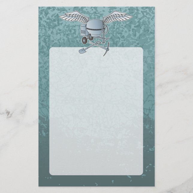 Betongblandare, blått grått flygblad (Framsidan)