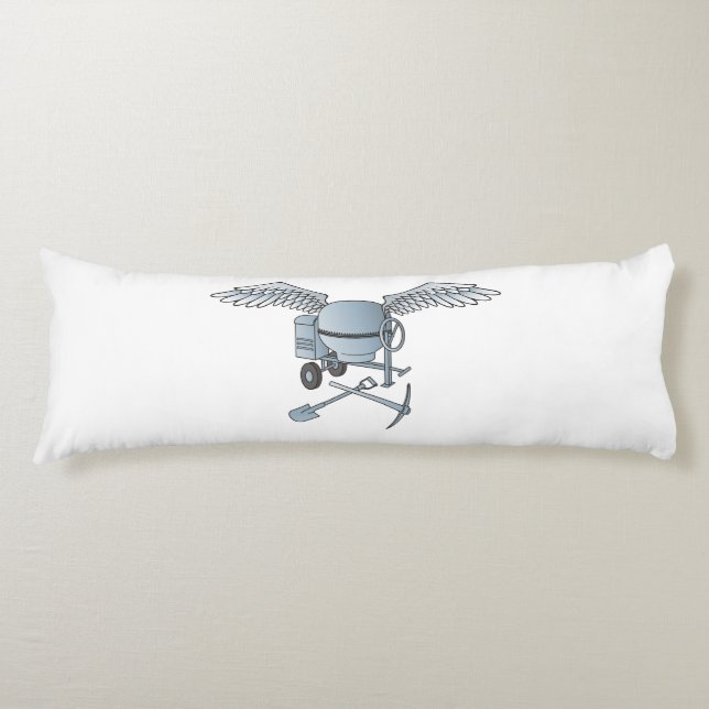 Betongblandare, blått grått kroppskudde (Framsidan)