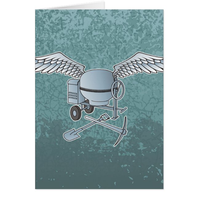 Betongblandare, blått grått OBS kort (Framsidan)