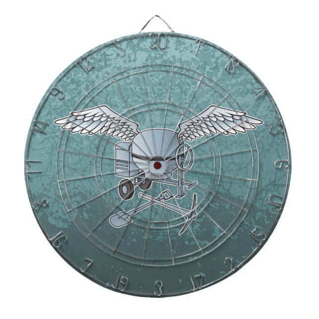 Betongblandare, blått grått piltavla (Framsidan)