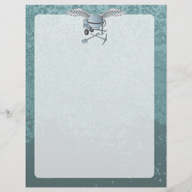 Betongblandare, blått grått reklamblad (Framsidan)