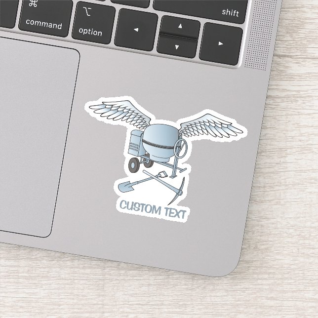 Betongblandare Blue-Grått Klistermärken (Detalj)