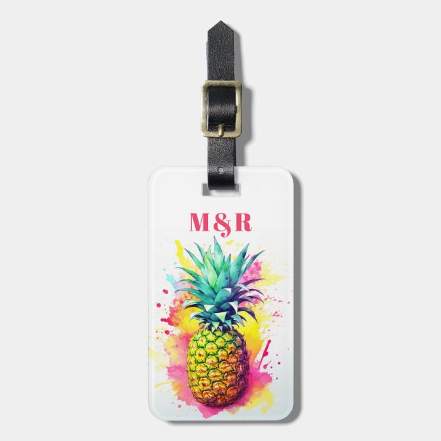 Betongmärken för ananas bagagebricka (Vertikal Framsida)