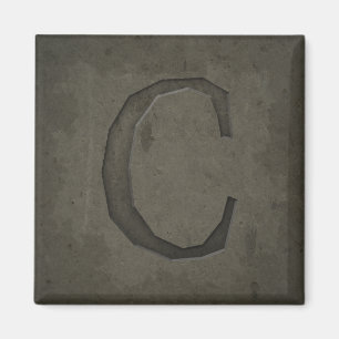 Betongmonogram Brev C Magnet