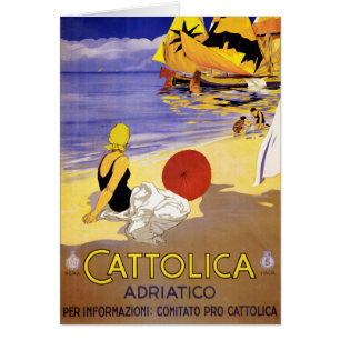 Beträffande affisch för Cattolica Adriatico Hälsningskort