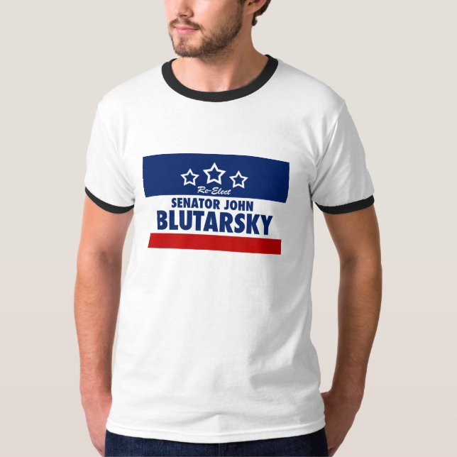 Beträffande-utvald kampanjt-skjorta för Senator Tee Shirt (Framsida)