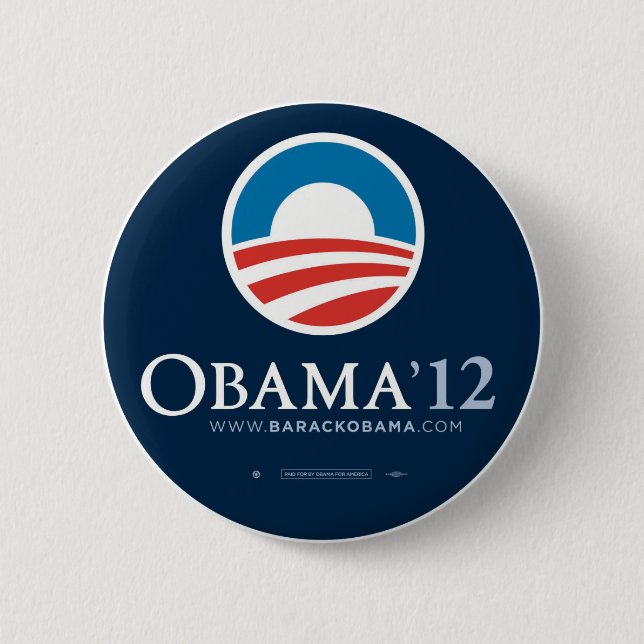 Beträffande-Utvald president Barack Obama 2012 Knapp (Framsida)