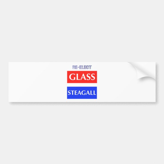 BETRÄFFANDE-utvalda Glass Steagall Bildekal (Framsidan)