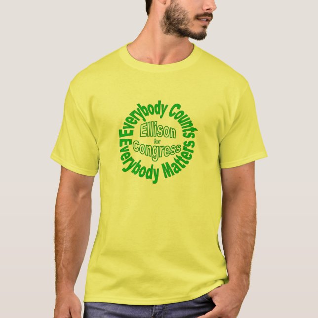 Beträffande-utvalda Keith Ellison för kongressen Tee Shirt (Framsida)