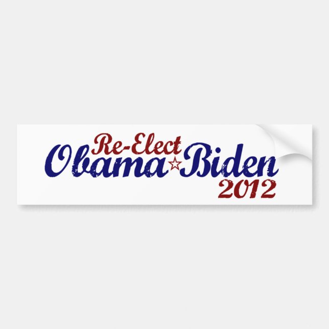Beträffande-Utvalda Obama Biden 2012 Bildekal (Framsidan)