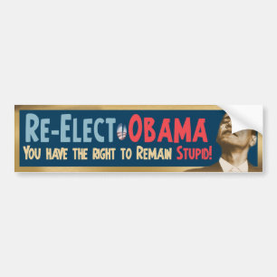 Beträffande-Utvalda Obama som är dum! Bildekal
