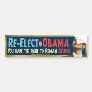 Beträffande-Utvalda Obama som är dum! Bildekal