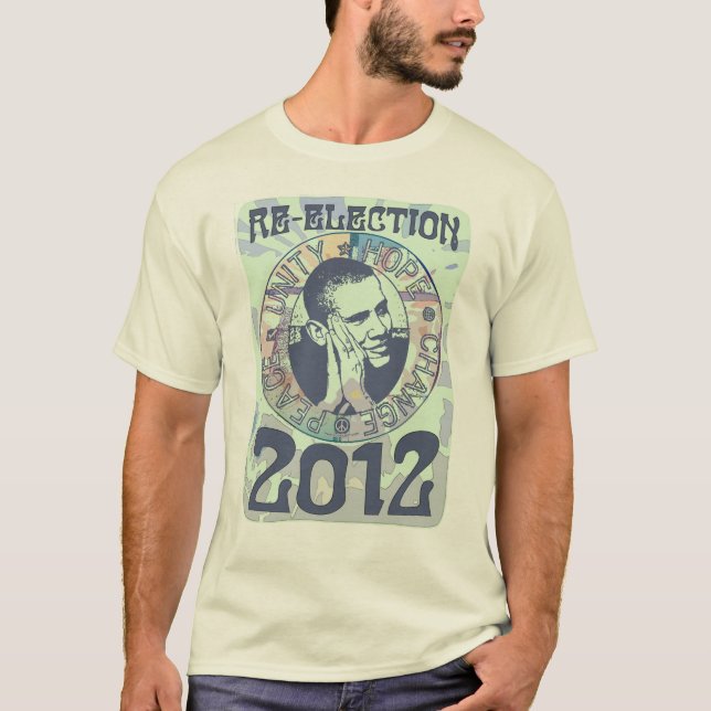 Beträffande-Utvalt presidentObama val 2012 T Shirt (Framsida)