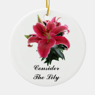 BETRAKTA LILYEN-ORNAMENT JULGRANSPRYDNAD KERAMIK