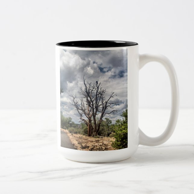 Betrakta ravensna muggen Två-Tonad mugg (Höger)