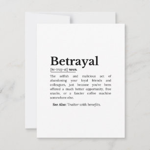 Betrayal Definition Funny version