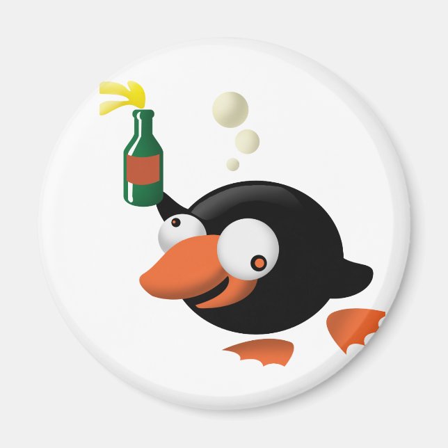 Betrunkener Pinguin Magnet (Framsidan)