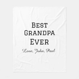 Bets Grandpa, morfar presenter enkel namn Fleecefilt