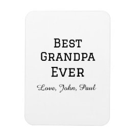 Bets Grandpa, morfar presenter enkel namn Magnet