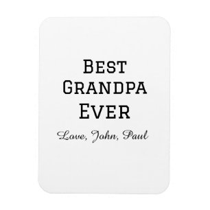 Bets Grandpa, morfar presenter enkel namn Magnet