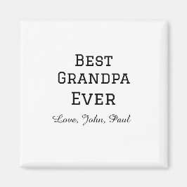 Bets Grandpa, morfar presenter enkel namn Magnet