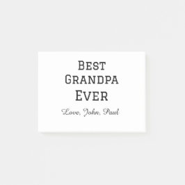 Bets Grandpa, morfar presenter enkel namn Post-it Block