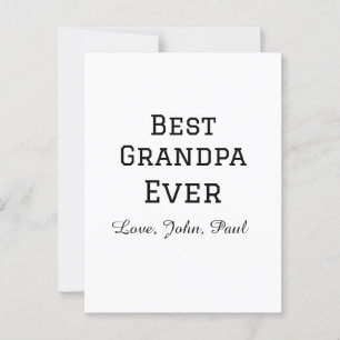 Bets Grandpa, morfar presenter enkel namn Vykort