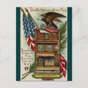 Betsey Ross House, Eagle & Flagga Vykort