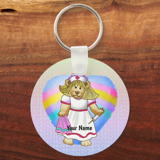 Betsy Bear Sjuksköterska Nyckelring (Framsida)