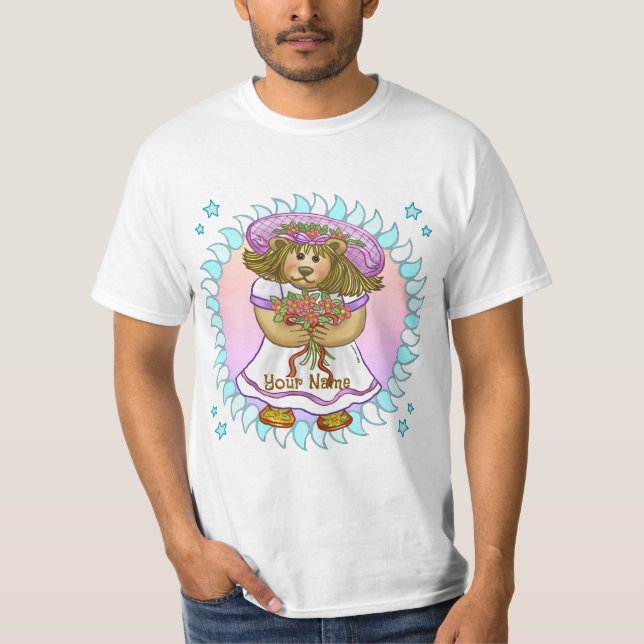 Betsy Bear Vit Klänning T Shirt (Framsida)