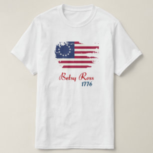 Betsy Ross 1776 Flagga 13 Stars Usa American Flagg T Shirt