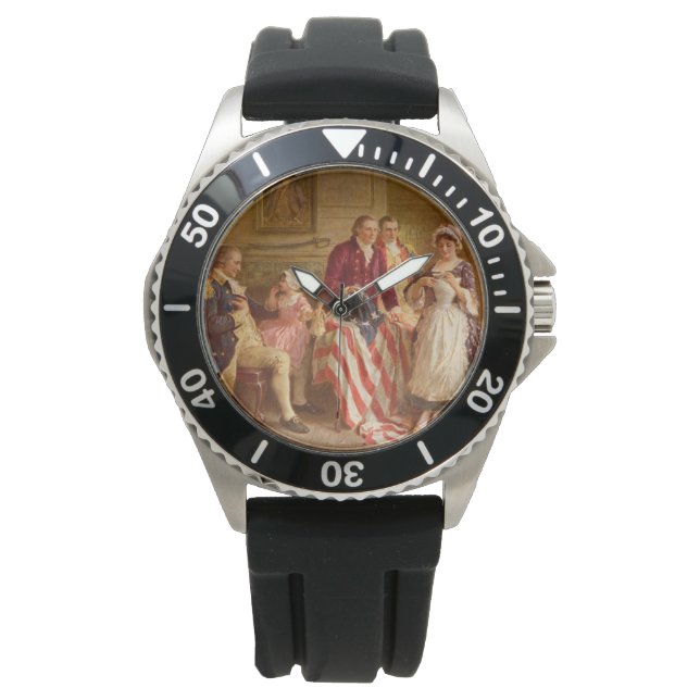 Betsy Ross, 1777 (Amerikansk historia) (USA Patrio Armbandsur (Framsida)