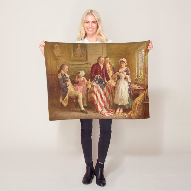 Betsy Ross, 1777 (Amerikansk historia) (USA Patrio Fleecefilt (På plats)