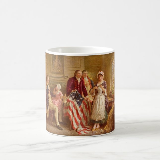 Betsy Ross, 1777 (Amerikansk historia) (USA Patrio Kaffemugg (Center)