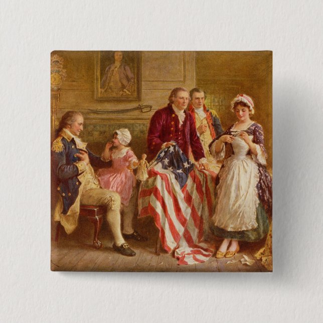 Betsy Ross, 1777 (Amerikansk historia) (USA Patrio Knapp (Framsida)
