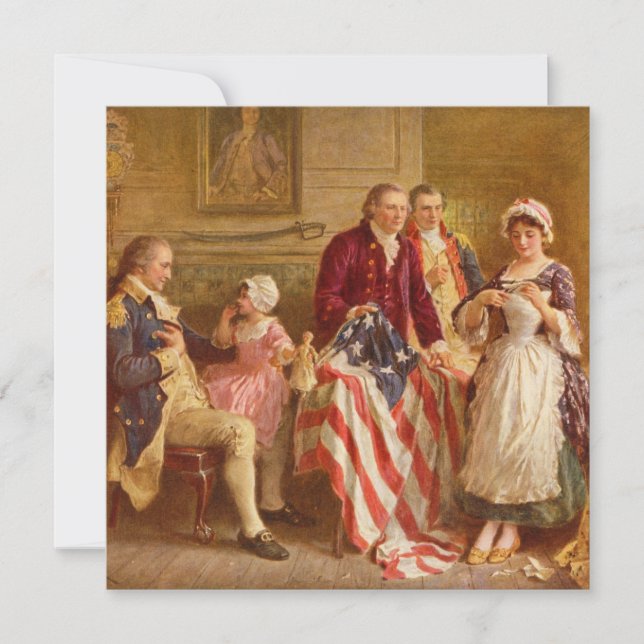 Betsy Ross, 1777 (Amerikansk historia) (USA Patrio Kort (Framsida)