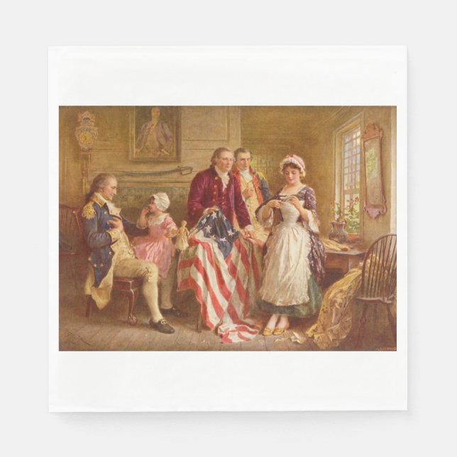 Betsy Ross, 1777 (Amerikansk historia) (USA Patrio Pappersservett (Framsidan)