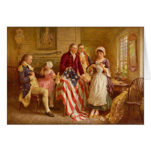 Betsy Ross 1777 av Jean Leon Gerome Ferris Hälsningskort