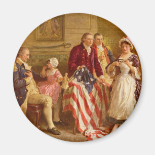Betsy Ross 1777 av Jean Leon Gerome Ferris Magnet