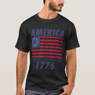 Betsy Ross 4:e juli amerikanska Flagga 1776 T Shirt