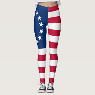 Betsy Ross American Flagga Leggings