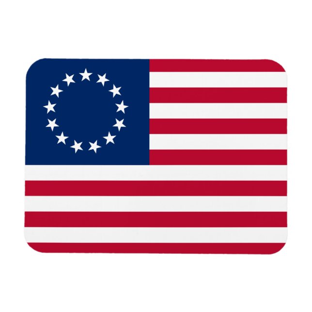 Betsy Ross American Flagga Magnet (Horisontell)