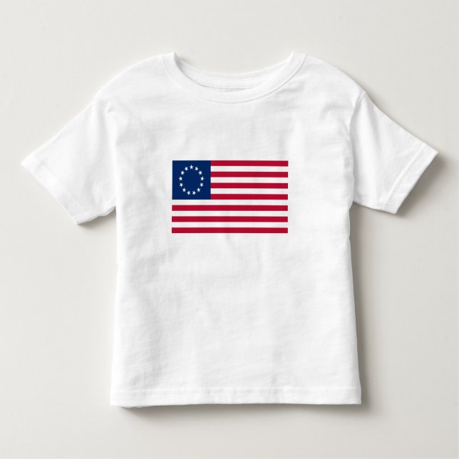 Betsy Ross American Flagga T Shirt (Framsida)