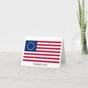Betsy Ross American Flagga Tack Kort