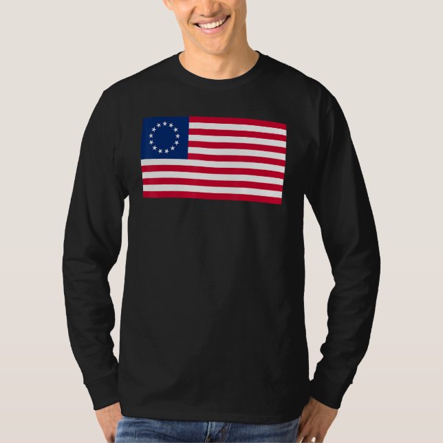 Betsy Ross American US Flagga 1777 Usa Revolutiona T Shirt (Framsida)