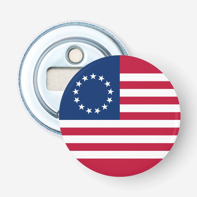 Betsy Ross amerikansk flagga Flasköppnare (Framsidan)