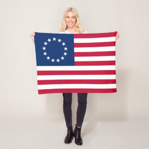 Betsy Ross amerikansk flagga Fleecefilt