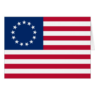 Betsy Ross amerikansk flagga Hälsningskort